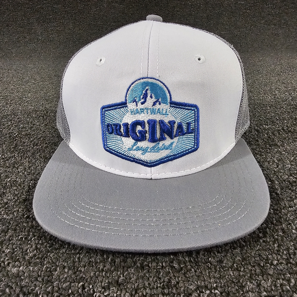 Hartwall Original Long Drink Trucker Snapback Hat - White/Grey Mesh Cap